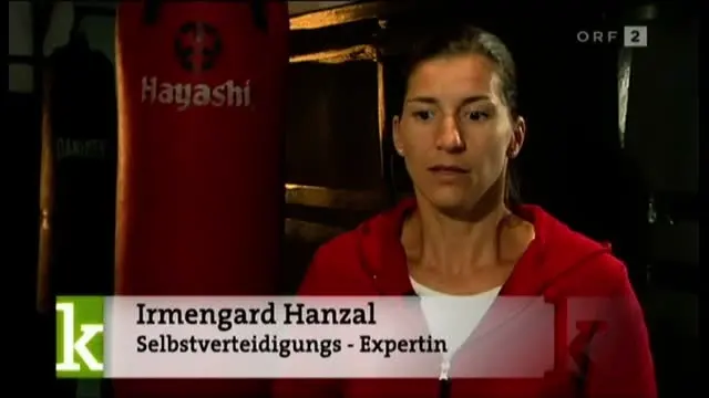 Irmengard Hanzal als Selbstverteidigungs-Expertin im ORF-Magazin Konkret